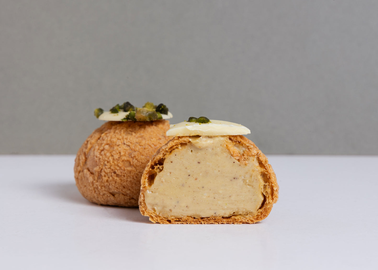 Pistachio & White Chocolate Choux