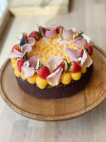 Load image into Gallery viewer, Coconut &amp; Almond Cake with Passion Fruit Curd (GF)
